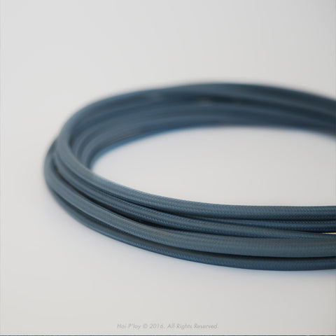 Solid Misty Blue Fabric Cable 3 Core