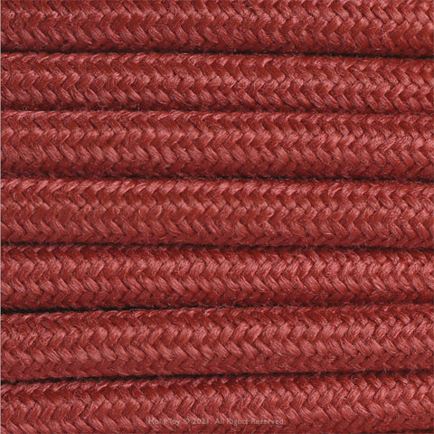 Solid Cherry Fabric Cable 3 Core Natural Range