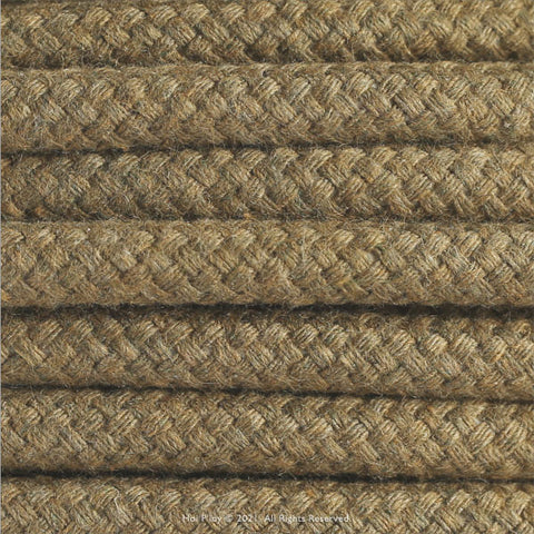 Solid Khaki Fabric Cable 3 Core Natural Range 7mm