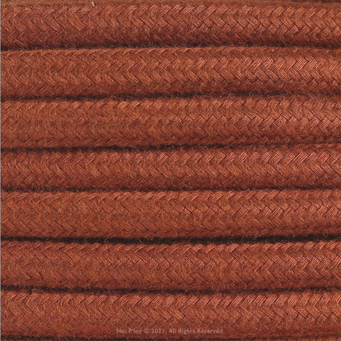 Solid Rust Fabric Cable 3 Core Natural Range