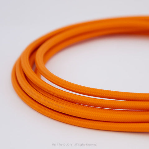 Solid Orange Fabric Cable