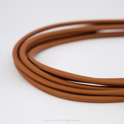 Solid Whiskey Fabric Cable 3 Core