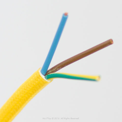 Solid Yellow Fabric Cable