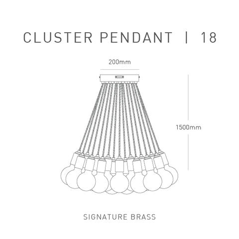 Signature Gold Cluster Ceiling Pendant Light