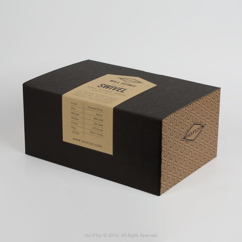 Alfie Swivel Wall Sconce - Gunmetal Grey - Down Side Deepetch - Packaging