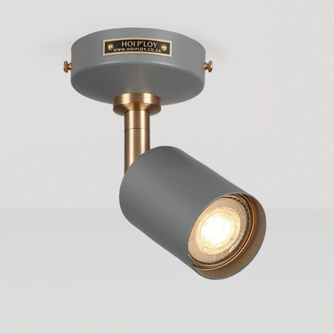 Single Stone Grey Hugo Hotspot Ceiling/ Wall Light with GU10 Bulb