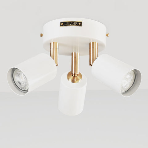 Triple White Hugo Hotspot Ceiling/ Wall Light with GU10 Bulbs