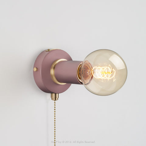 Pullchain Winter Blush Simple Wall Sconce