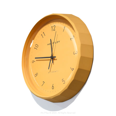 Mustard Yellow De Ponti Clock
