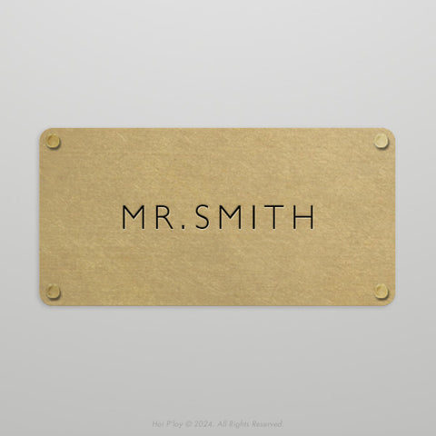 Brass Door Sign Custom Engraving