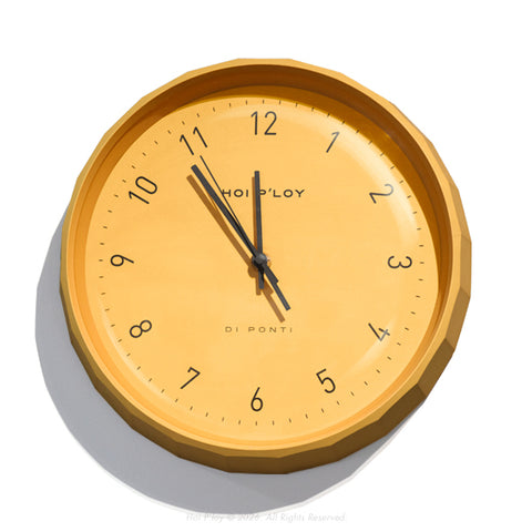 Mustard Yellow De Ponti Clock
