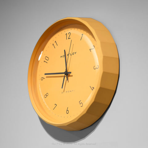 Mustard Yellow De Ponti Clock
