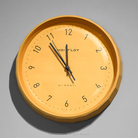 Mustard Yellow De Ponti Clock