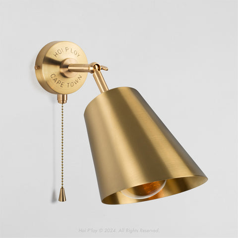 Signature Brass Cone Shade Swivel Wall Sconce