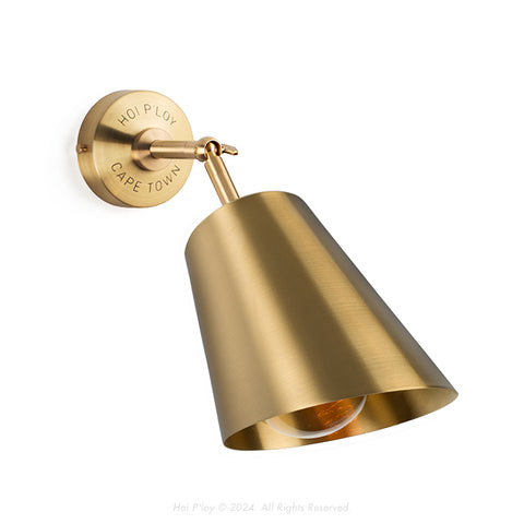 Signature Brass Cone Shade Swivel Wall Sconce