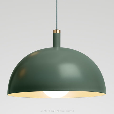 Signature Botany Green Darwin Dome Pendant