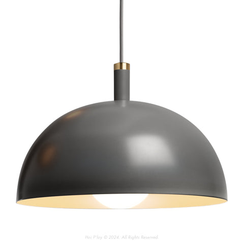 Signature Charcoal Grey Darwin Dome Pendant