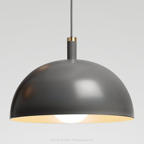 Signature Charcoal Grey Darwin Dome Pendant