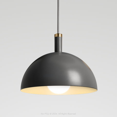 Signature Charcoal Grey Darwin Dome Pendant