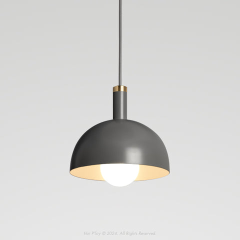 Signature Charcoal Grey Darwin Dome Pendant