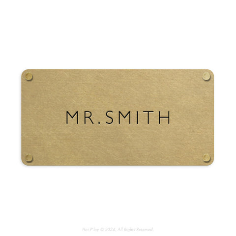 Brass Door Sign Custom Engraving