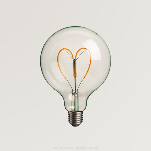 Large Heart LED Filament Light Bulb E27