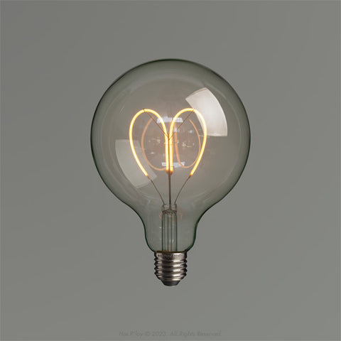 Large Heart LED Filament Light Bulb E27