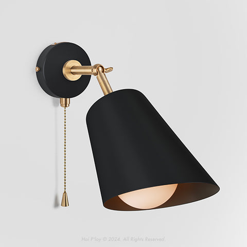Signature Black Cone Shade Swivel Wall Sconce