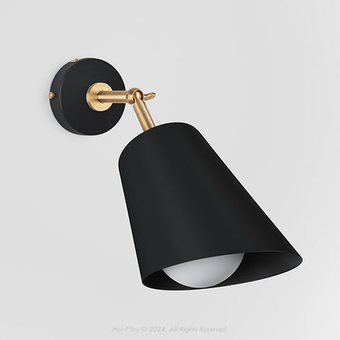 Signature Black Cone Shade Swivel Wall Sconce