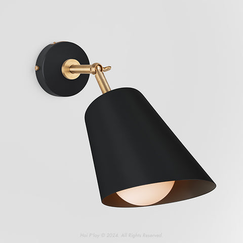Signature Black Cone Shade Swivel Wall Sconce