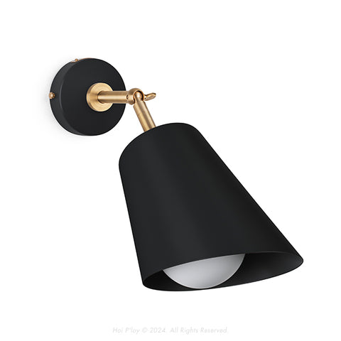 Signature Black Cone Shade Swivel Wall Sconce