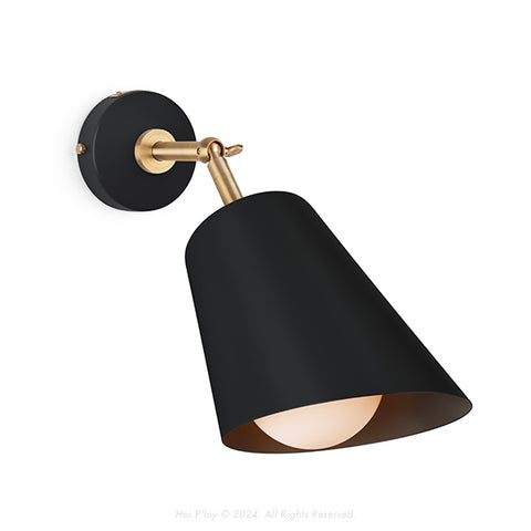 Signature Black Cone Shade Swivel Wall Sconce