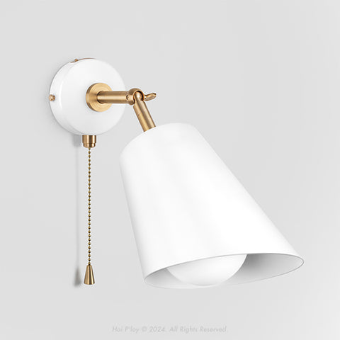 Signature White Cone Shade Swivel Wall Sconce