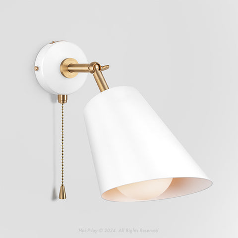 Signature White Cone Shade Swivel Wall Sconce