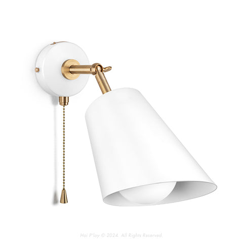 Signature White Cone Shade Swivel Wall Sconce