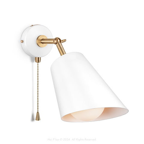 Signature White Cone Shade Swivel Wall Sconce
