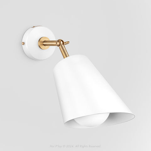 Signature White Cone Shade Swivel Wall Sconce