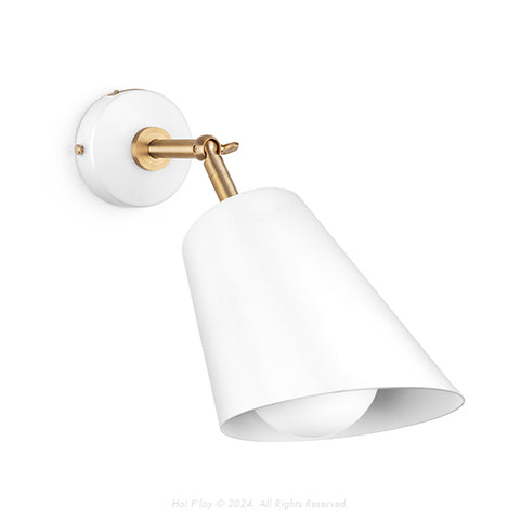 Signature White Cone Shade Swivel Wall Sconce