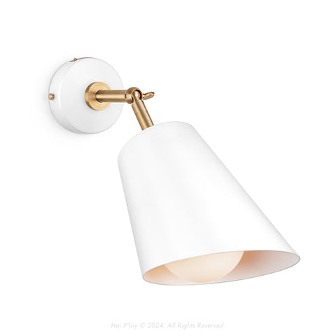 Signature White Cone Shade Swivel Wall Sconce