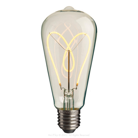 Squirrel Cage Heart LED Filament Light Bulb E27