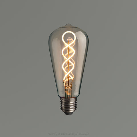 Squirrel Cage Spiral LED Filament Light Bulb E27