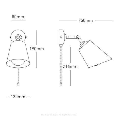 Signature White Cone Shade Swivel Wall Sconce