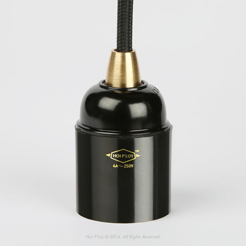 Black & Gold Ceiling Pendant Light - Lamp Holder