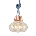 Copper Cluster 3 Ceiling Pendant Light - With Fabric Cable 