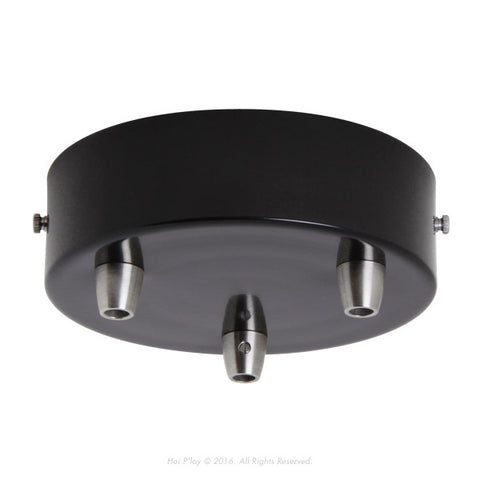 Large Black Ceiling Cup - 3 hole