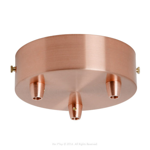 Large Copper Ceiling Cup - 3 Hole