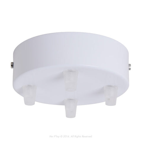 Large White Ceiling Cup - 4 Hole