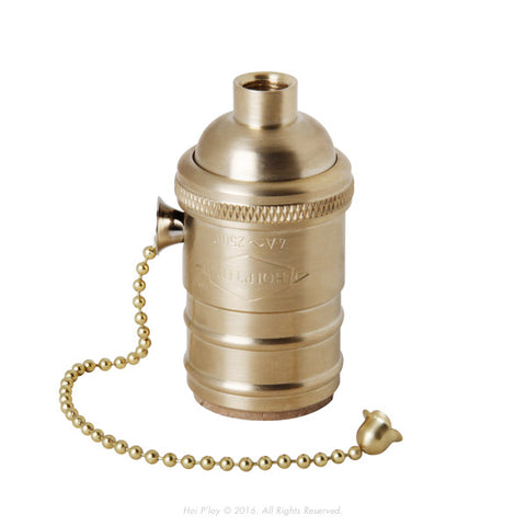 Pullchain Machined Brass Lamp Holder