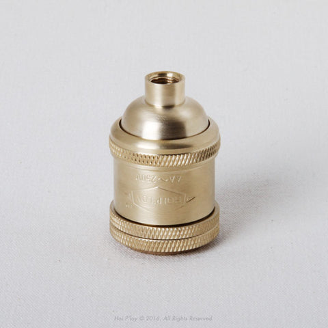 Short Thread Machined Brass Lamp Holder