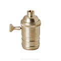 Machined Brass Lamp Holder with Turnkey 
